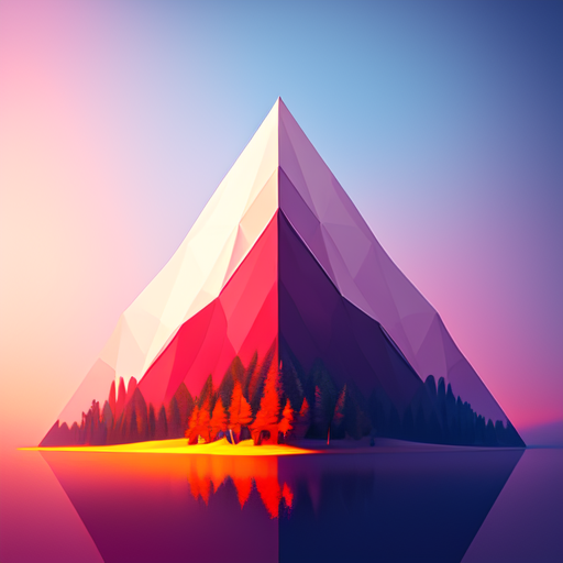 Low poly in nature, centered, Low Poly Style, digital art, trending on artstation, (cgsociety) with style of (Mandy Jurgens)