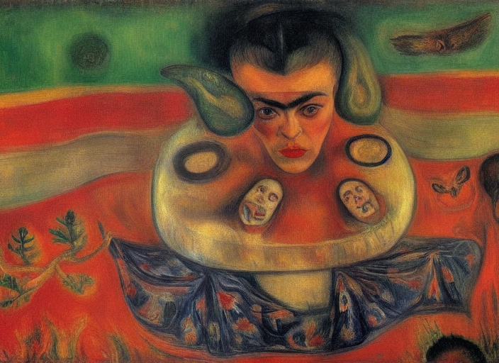 by Frida Kahlo by Edvard Munch